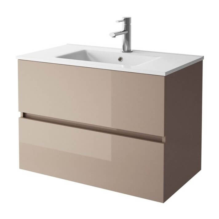 Mueble 71cm Taupe Brillo 2 cajones SALGAR FUSSION LINE
