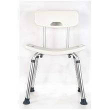 Silla para baño blanca con respaldo Timblau