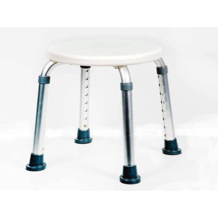 Taburete de ba&ntilde;o aluminio blanco Timblau
