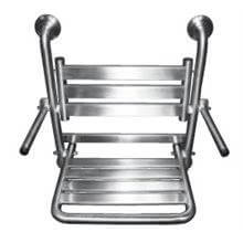 Asiento ducha abatible acero inox con apoyabrazos Timblau