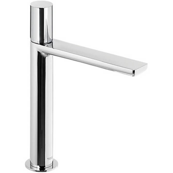 Grifo de lavabo Max-Tres ca&ntilde;o extralargo cascada circular con volante