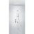 Kit de ducha termostático empotrado ECO Tres INOX techo con barra deslizante