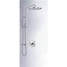 Kit de ducha empotrado MONO-TERM Tres redondo con toma pared