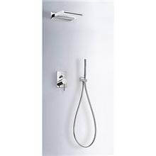 Kit de ducha empotrado MAX Tres INOX cascada