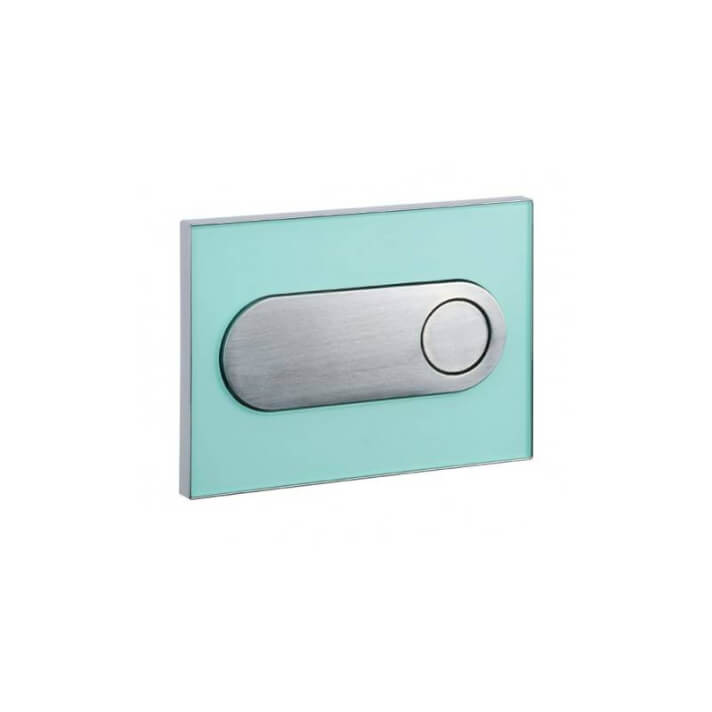 Placa en cromo vidrio verde MOON
