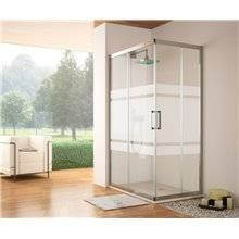 Mampara angular 2 puertas correderas decorado Bali TR105 Kassandra
