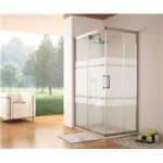 Mampara angular 2 puertas correderas decorado Bali TR105 Kassandra