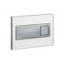 Placa en cromo vidrio blanco SQUARE