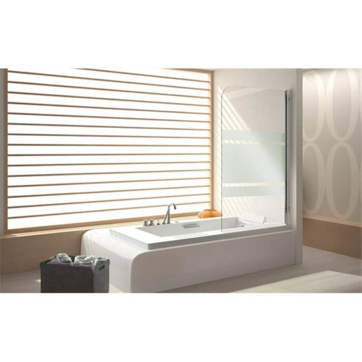 Mampara ba&ntilde;era panel abatible decorado TR570 Kassandra