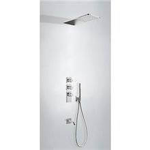 Kit de ducha termostático empotrado ECO Tres INOX 3 vías