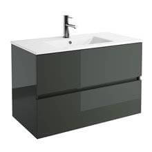 Mueble 91cm Gris brillo 2 cajones SALGAR FUSSION LINE