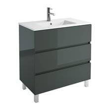Mueble 81cm Gris Brillo 3 cajones SALGAR FUSSION LINE