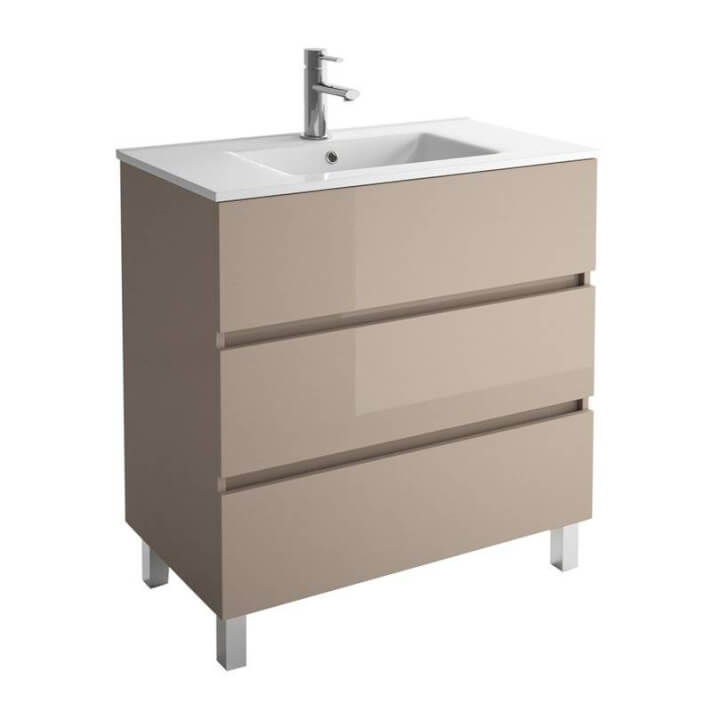 Mueble 81cm Taupe Brillo 3 cajones SALGAR FUSSION LINE