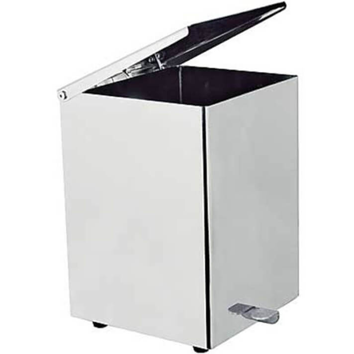 Papelera con pedal INOX CUADRO-TRES