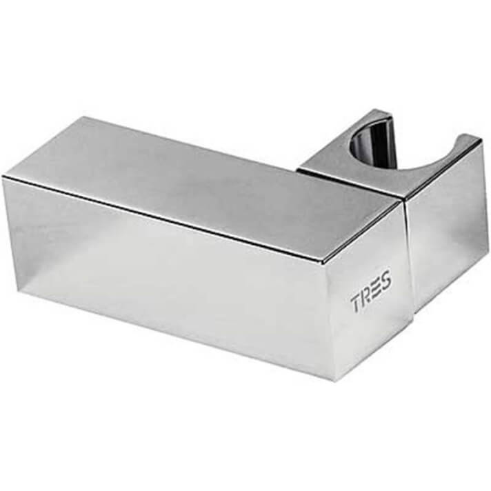Soporte orientable cuadrado para ducha lat&oacute;n TRES