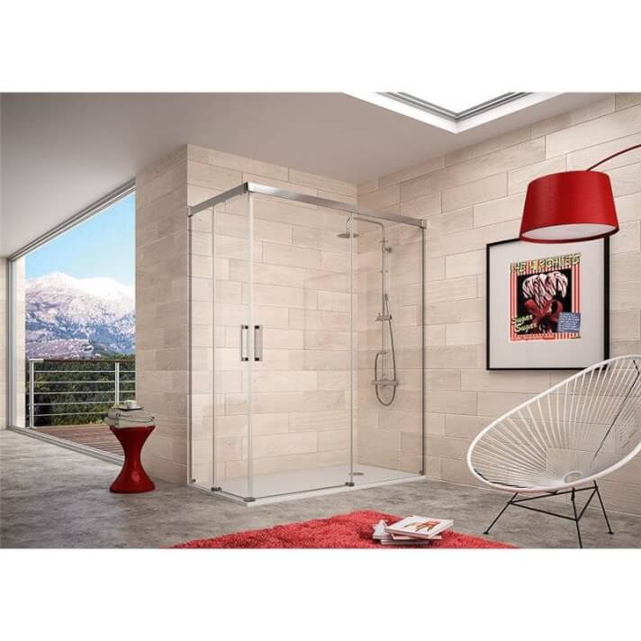 Mampara angular 2 puertas correderas SU105 Kassandra