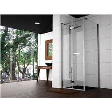 Mampara angular puerta plegable y fijo BO307 Kassandra