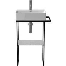 Lavabo 45 con consola metálica a suelo DuraSquare DURAVIT