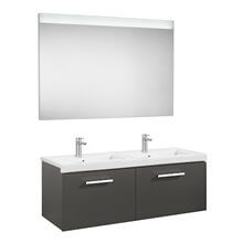 Pack mueble 120cm dos cajones gris antracita Prisma Roca