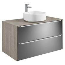 Mueble 100cm espejo fumato sobrencimera Inspira Soft Roca