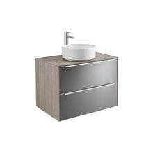 Mueble 80cm espejo fumato sobrencimera Inspira Round Roca