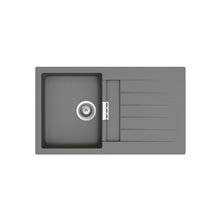 Fregadero gris una cubeta con escurridor Oslo QUARZEX® Roca