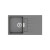 Fregadero gris una cubeta con escurridor Oslo QUARZEX® Roca