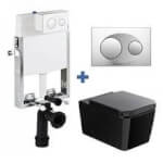 Pack inodoro suspendido negro ADVANCE UNISAN