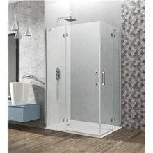 Mampara angular 2 fijos+2 abatibles GLASS GME