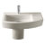 Lavabo semipedestal edelweiss Hall 65x42cm Roca
