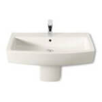 Lavabo semipedestal edelweiss Hall 65x49,5cm Roca