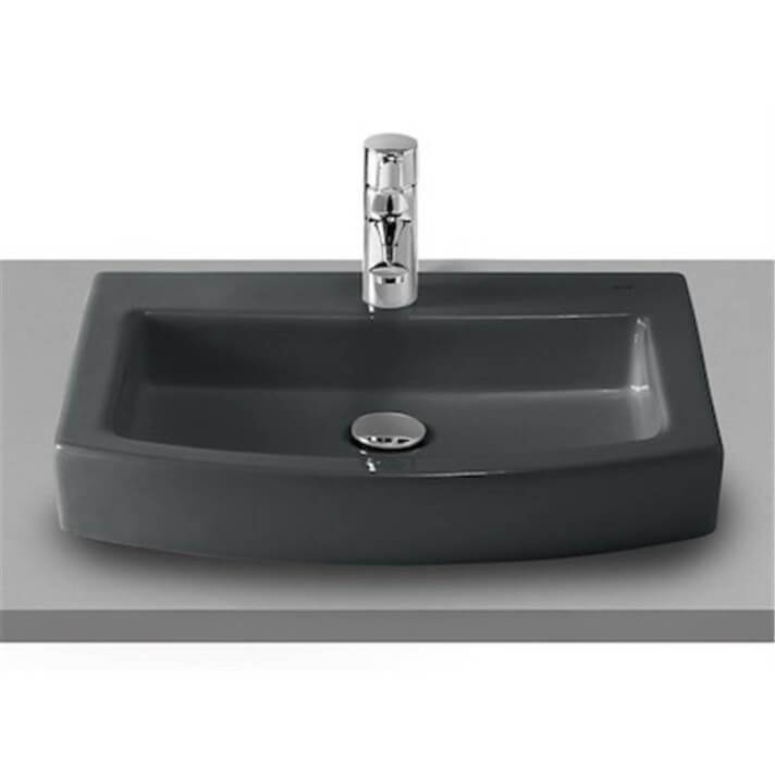 Lavabo sobrencimera sin orificio graphit Hall Roca