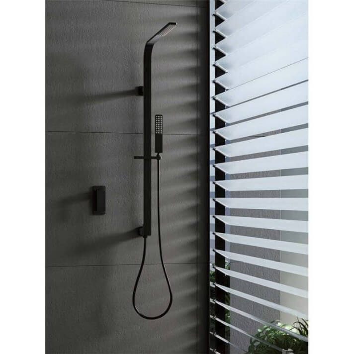 Kit de ducha empotrado negro Imex Bahamas