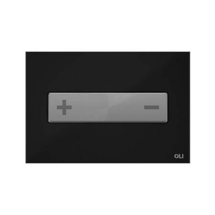 Placa pulsadora Ocean&iacute;a neu vidrio INOX negro OLI