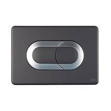 Placa pulsadora Salina soft touch negro-cromo brillo OLI