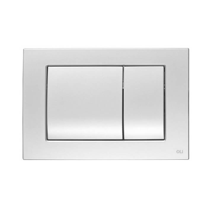 Placa pulsadora Metal Dual cromo mate OLI
