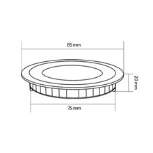Placa LED circular ultrafina Ø8'5x2cm 3W