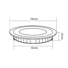 Placa LED circular ultrafina Ø14'6x2cm 9W