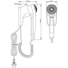 Secapelo blanco 1240W individual mural Mediclinis