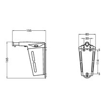 Dispensador jabón 0,35L pulsador Mediclinics