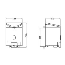 Dispensador jabón 1L pulsador manual Mediclinics