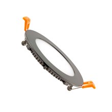 Placa LED circular ultrafina Ø12x2cm 6W negro