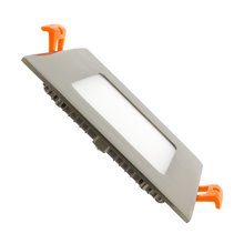 Placa LED cuadrada ultrafina 12x12cm 6W plata