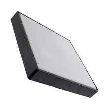 Plafón LED cuadrado IP65 40x40x9cm negro