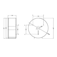 Portarrollos bobina/rollos 275mm gris Mediclinics