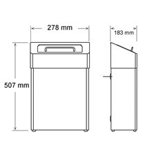 Papelera higiénica doble tapa 18L RAL Mediclinics