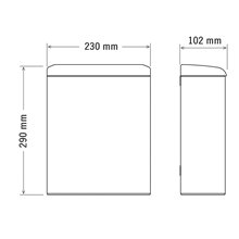 Papelera higiénica tapa 6L satinado Mediclinics
