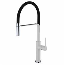 Grifo de fregadero Chef Slim Blanco-Cromo