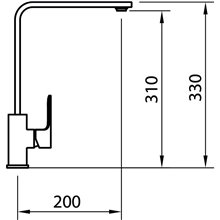 Grifo de fregadero Saona Slim