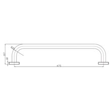 Toallero manillón 53cm latón Medicrom Mediclinics